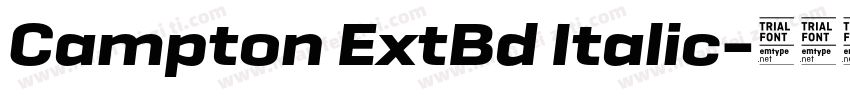 Campton ExtBd Italic字体转换